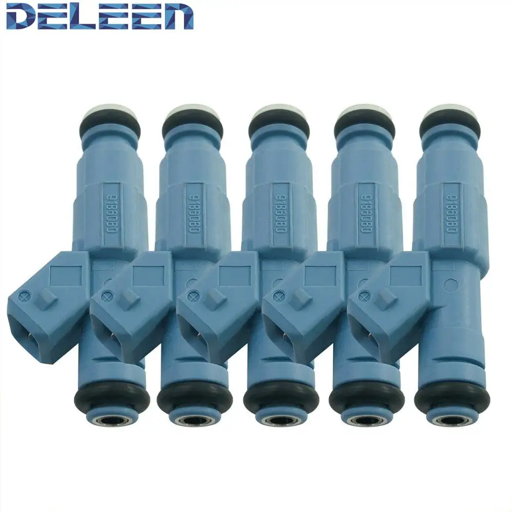 Deleen 5x High impedance Fuel  Injector 0280155830 / FJ919 For  Volvo  Car Accessories