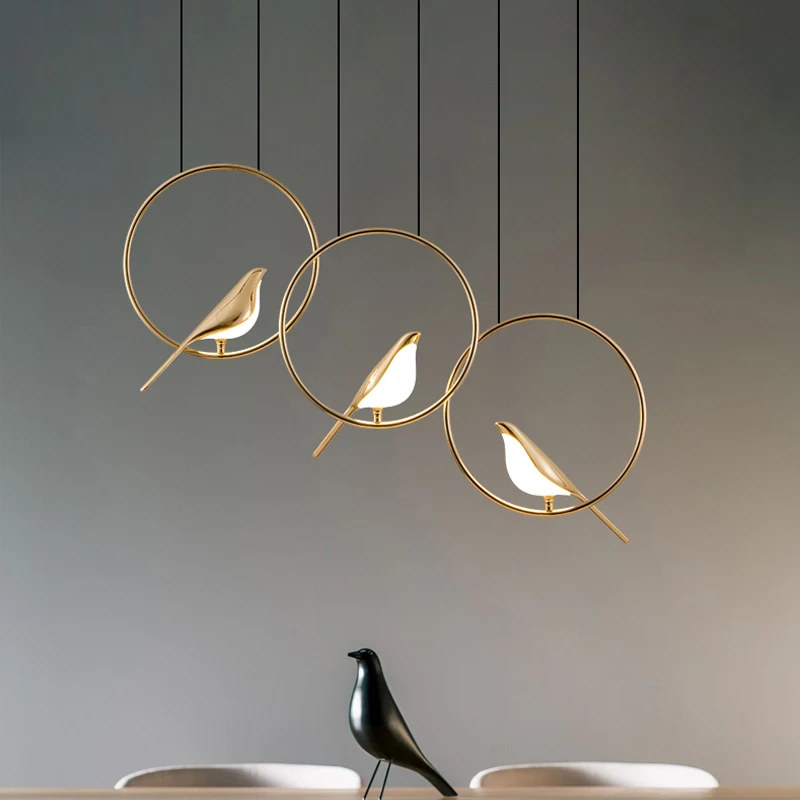 Deyidn Creative Bird Chandelier Magpie Pendant Light For Restaurant Hotel Bar Living Room Bedroom Nordic Kitchen Island Lamp New