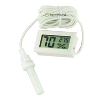 Professional Mini Probe Digital LCD Thermometer Humidity Hygrometer Indoor Temperature Meter Digital LCD Display White