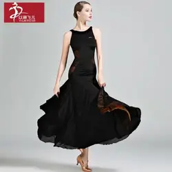 Novo vestido feminino de dança de tango valsa, vestido longo de renda # s9022