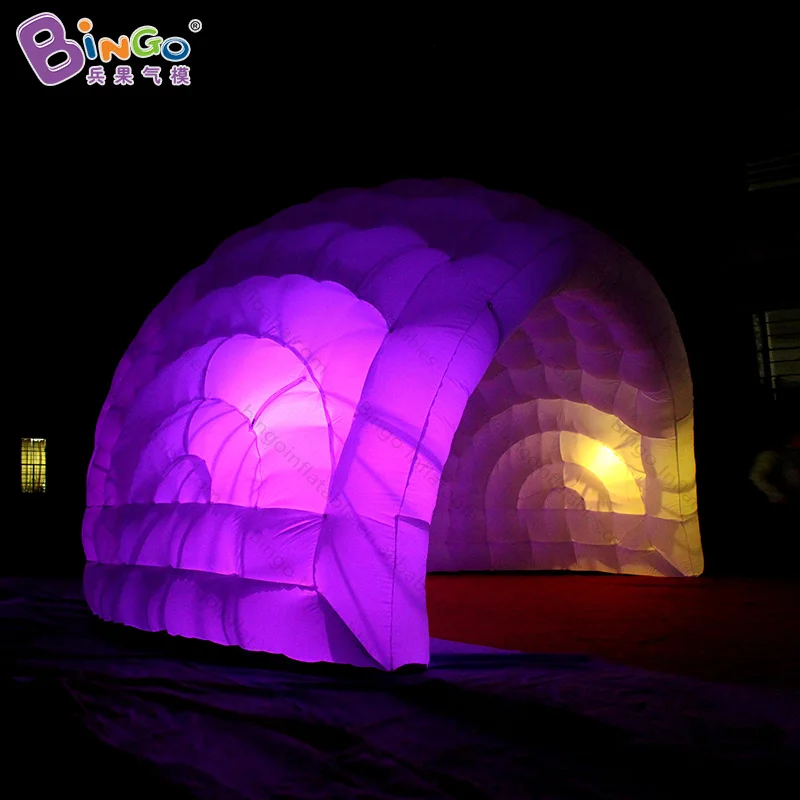 Exquisite 5.5x4x3.5 Meters Inflatable Half Air Dome Tent / Cheap Inflatable Event Tent With Led Lighting For Sale - Toy Tent