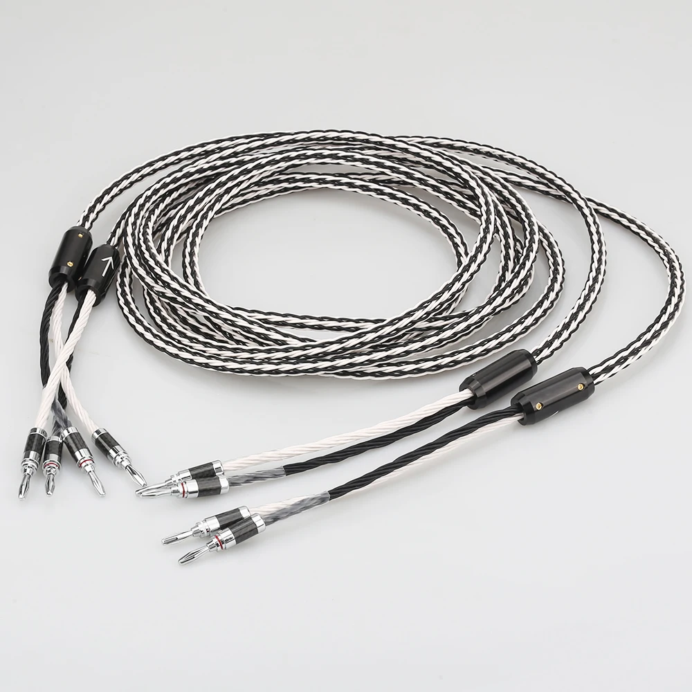 

High Quality Audiocrast 8pieces twist cable 8TC 7N OCC Pure copper Speaker cable hifi audio speaker wire loudspeaker cable