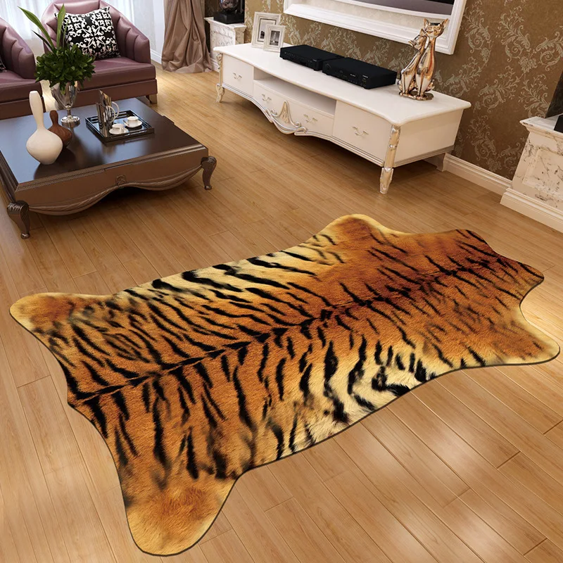

Imitation Animal Skin Carpet Cow/Zebra/Tiger Crystal velvet Printed Home Area Rugs and Carpets For Living Room Bedroom Floor Mat