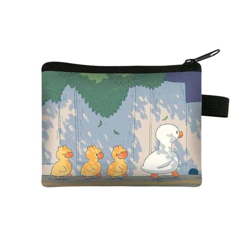 Coin Purse Mini Bag New Cute Duckling Children\'s Wallet Student Portable Card Bag Coin Key Storage Bag Polyester Hand Bag Sac