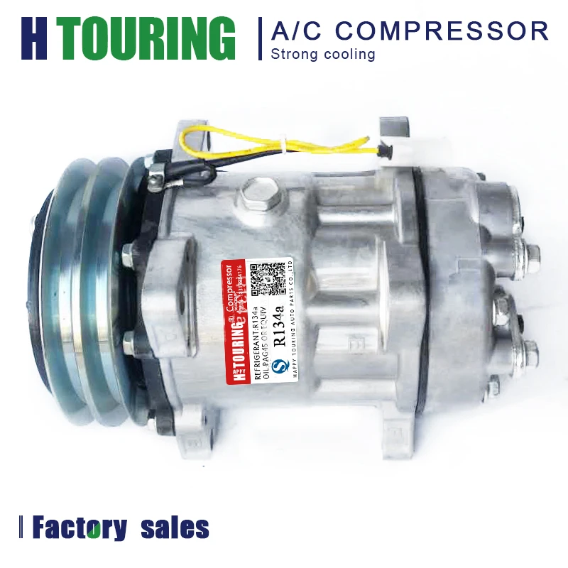 

AC Compressor SD7H15 SD709 For Volvo Excavators Motor Graders & Compact Wheel 14506862 14518640 11104419 11412632 8807496 8152