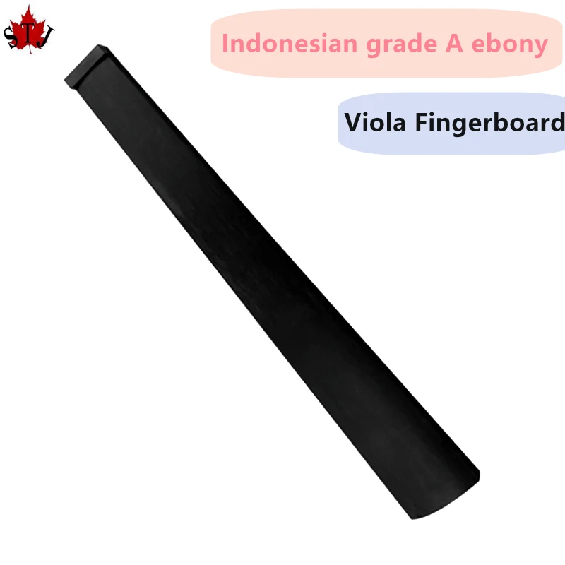 2 Pcs High Quality 15\'\' 16\'\' 17\'\' Viola Indonesian grade A ebony black Fingerboard with Top Nut,viola Parts Accessories fittings