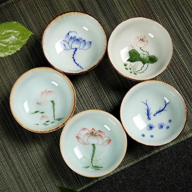 Jingdezhen The Blue and White Porcelain Cup  Hand-painted  Tea Cup Set Teacup Wholesale Tea Set with Modern