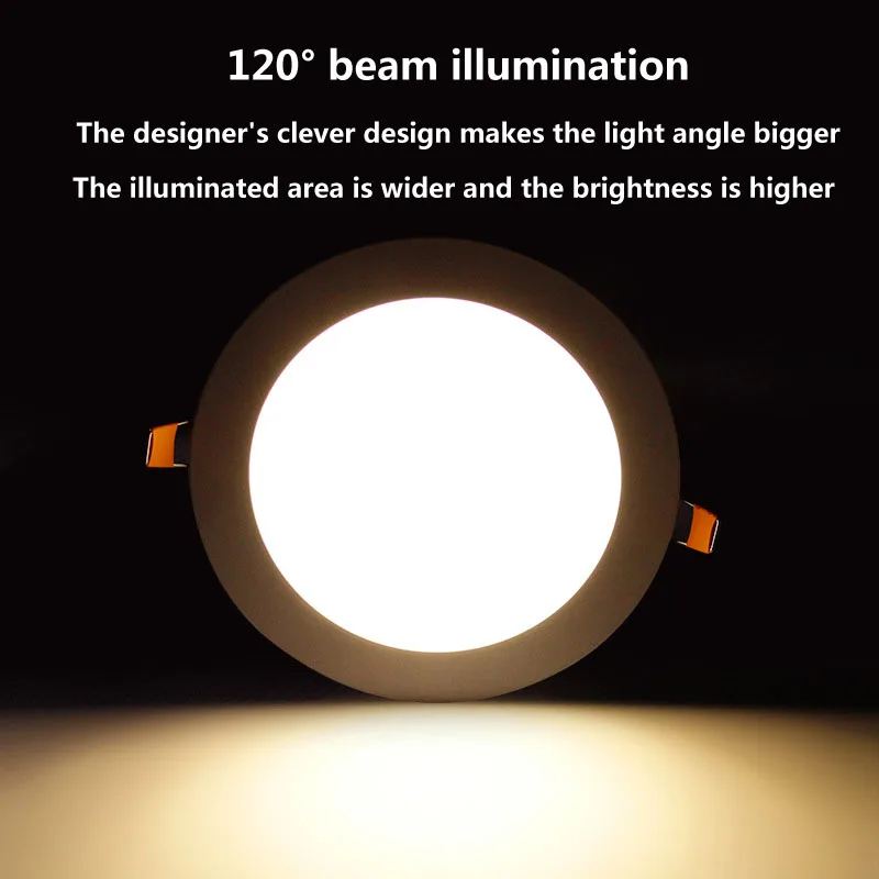 NEARCAM lampu panel tersembunyi led ultra-tipis downlight bulat hotel rumah tangga lampu panel LED persegi