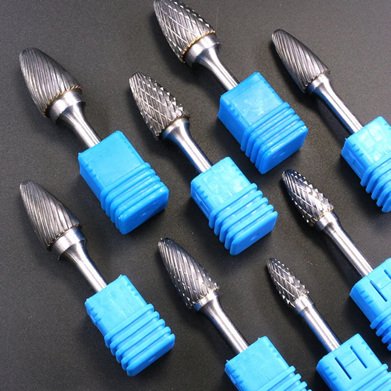 Style F Tree 6mm 1/4 Shank Mould Carving Tools Tungsten Carbide Rotary File Burr Milling Cutter CNC Engraving for Metal Steel