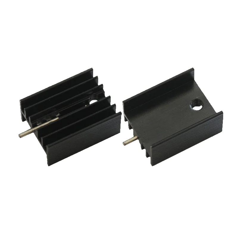 Aluminium koellichaam TO-220 Mosfet NAAR 220 koellichaam koelerradiator voor MOS LM317 L7805 L7812 L78XX Transistorset IRFXX - 10 stuks