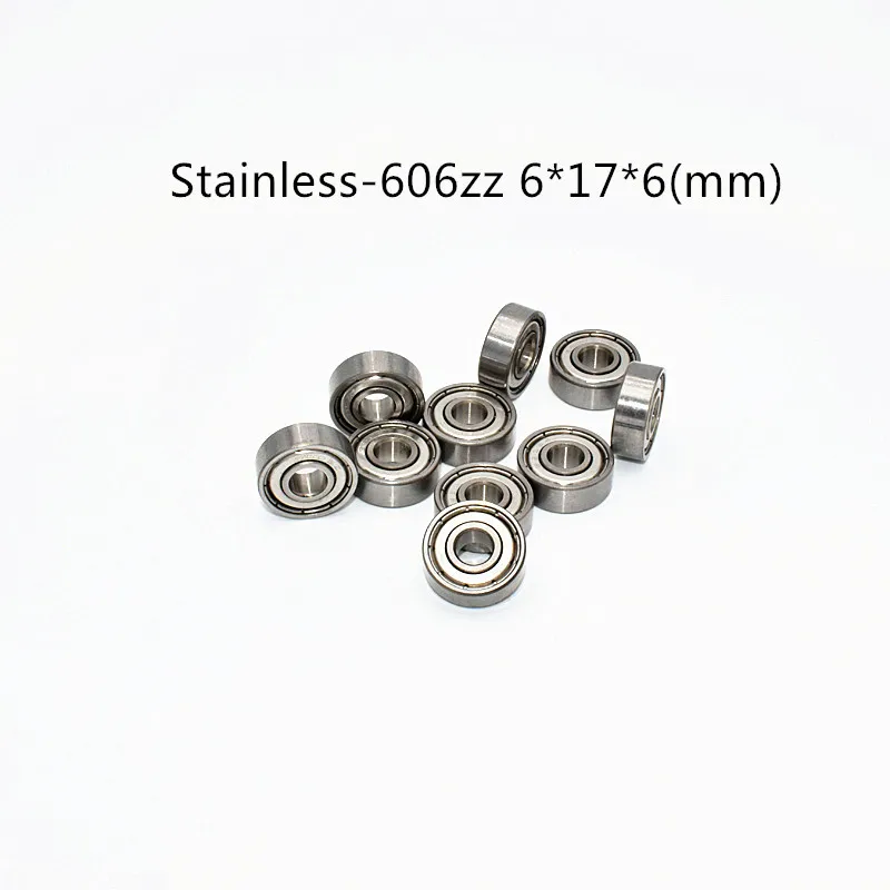 

S606ZZ Bearing 6*17*6 mm ( 10PCS ) ABEC-5 Stainless Steel Ball Bearings metal sealed S606Z S606 Z ZZ