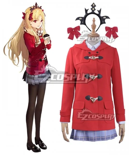 Fate Grand Order FGO Ninkigal Ereshkigal Daily Winter Uniform Skirt Set Girls Party Dress Halloween Cosplay Costume E001