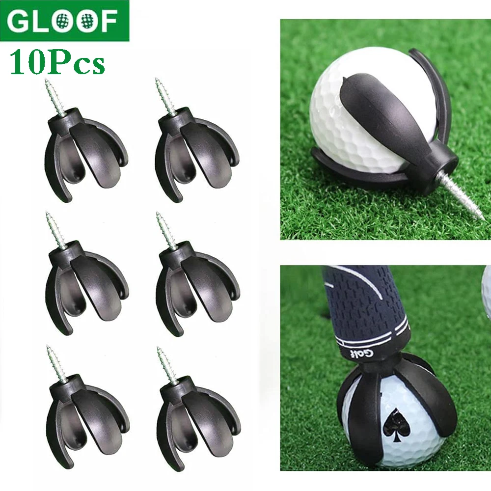 GLOOF 10 Pc 4-Prong Golfbal Retriever Grabber Pick Up, Zuignap Bal Grabber, Back Saver Klauw Putter Grip