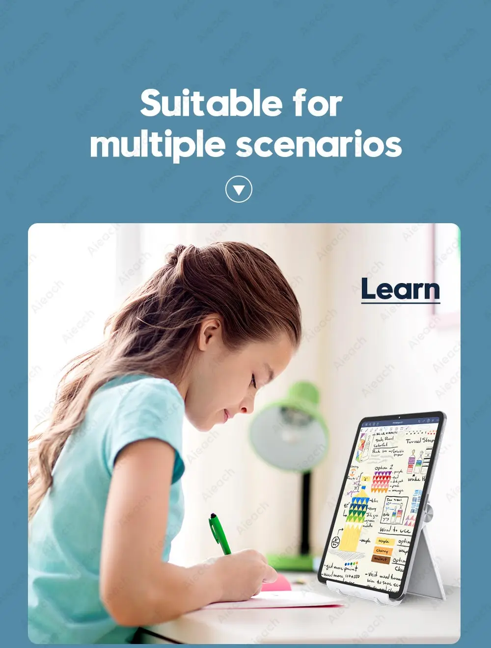 Support de tablette pliable réglable pour iPad 7.9 à 11 pouces, Support de tablette Xiaomi Samsung, Support de bureau pour téléphone portable