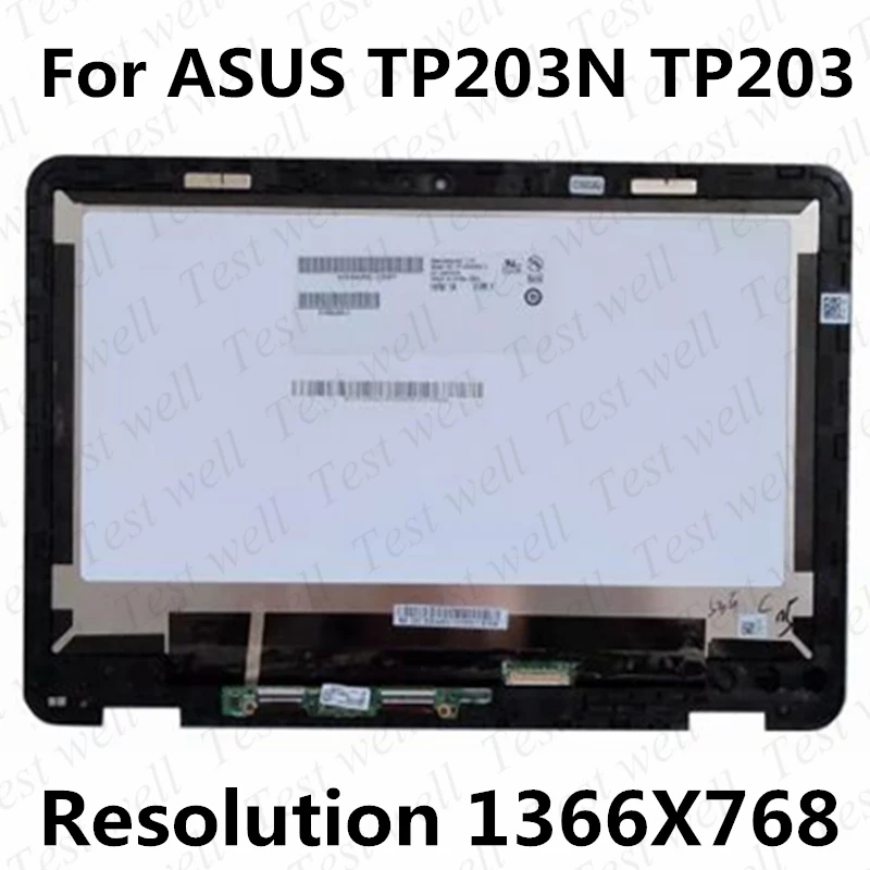 

11.6'' LCD Touch Screen Digitizer assembly B116XAN04.3 1366×768 For ASUS TP203N TP203 with frame bezel