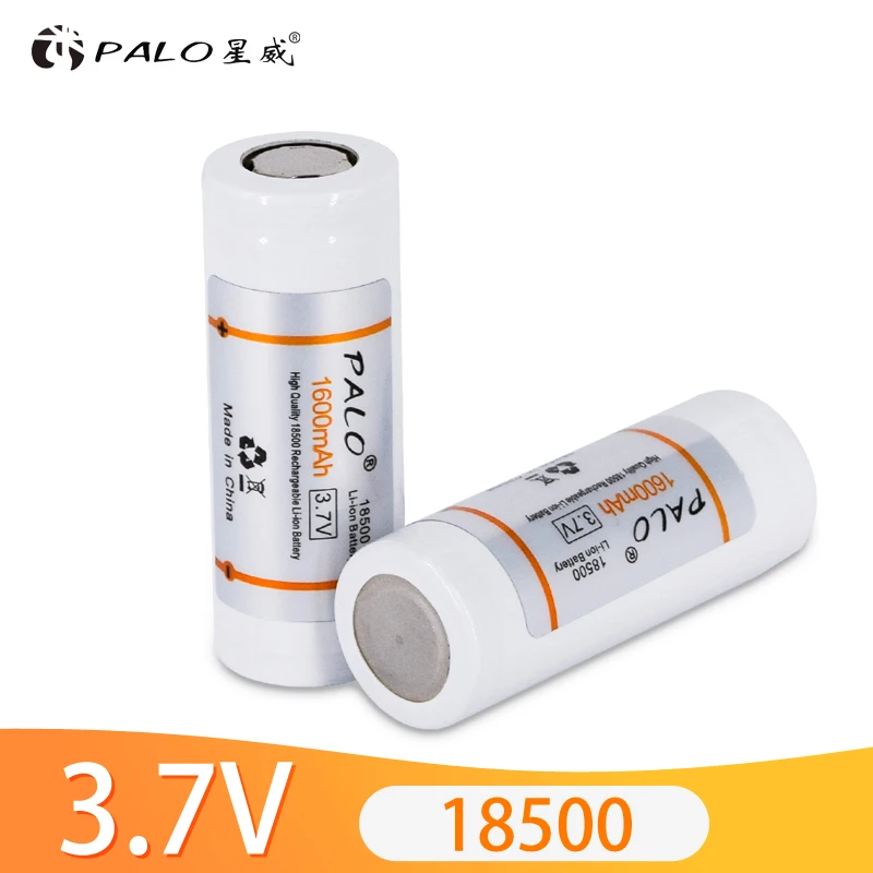 PALO 18500 Li-ion Bechargeable Battery + Battery Charger for Rechargeable Li-ion Battery 18650 14500 18500 16350 16340 26650