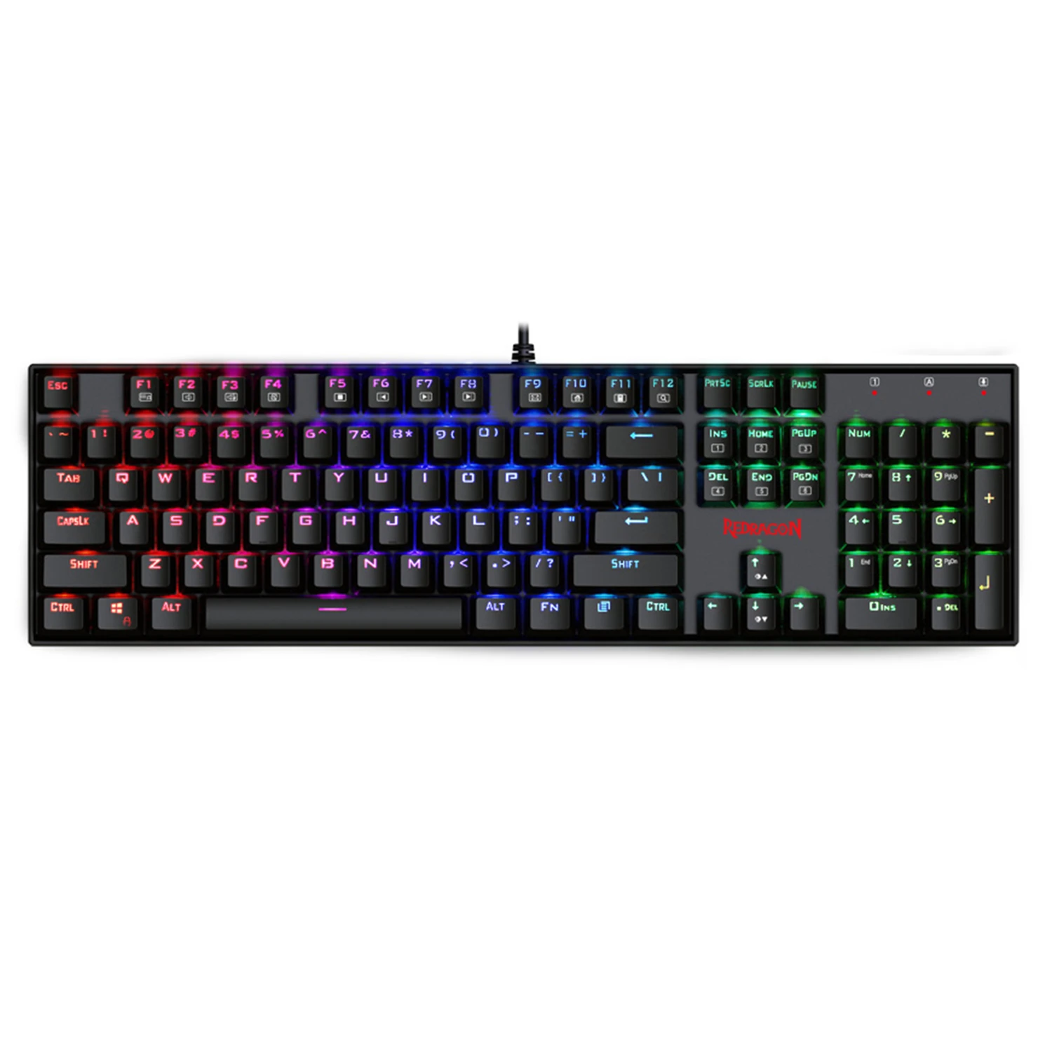 

Redragon K551 Mechanical Gaming Keyboard 104 Keys RGB LED Backlit Wired Keyboard with Blue Switches for Windows Gaming PC