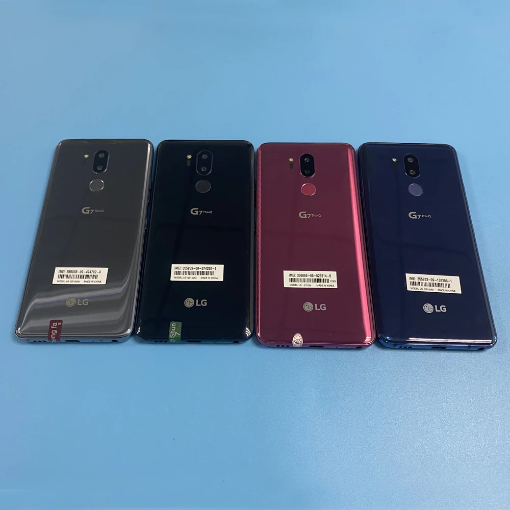 LG-G7 thinq 4g lte携帯電話、ロック解除された携帯電話、デュアル16MPカメラ、snapdragon 845、Android、6.1インチ、g710n、g710vm