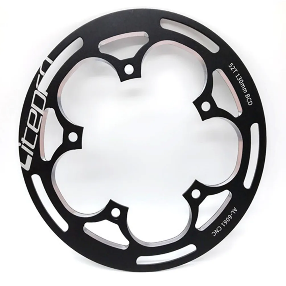 Litepro Bicycle Chainwheel Protector CNC Technology Folding Bike 130BCD 52/53T Guard Plate Defend Crankset Chainring Protect