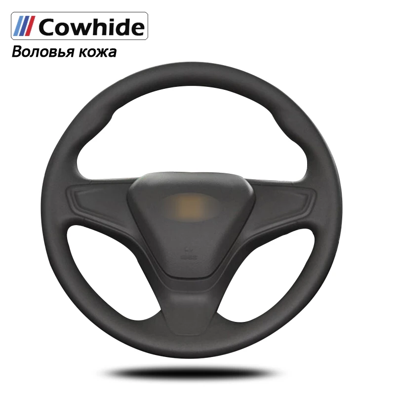 Handsewing Black Genuine Leather Steering Wheel Covers for Chevrolet Malibu XL 2016 2017 Equinox 2017