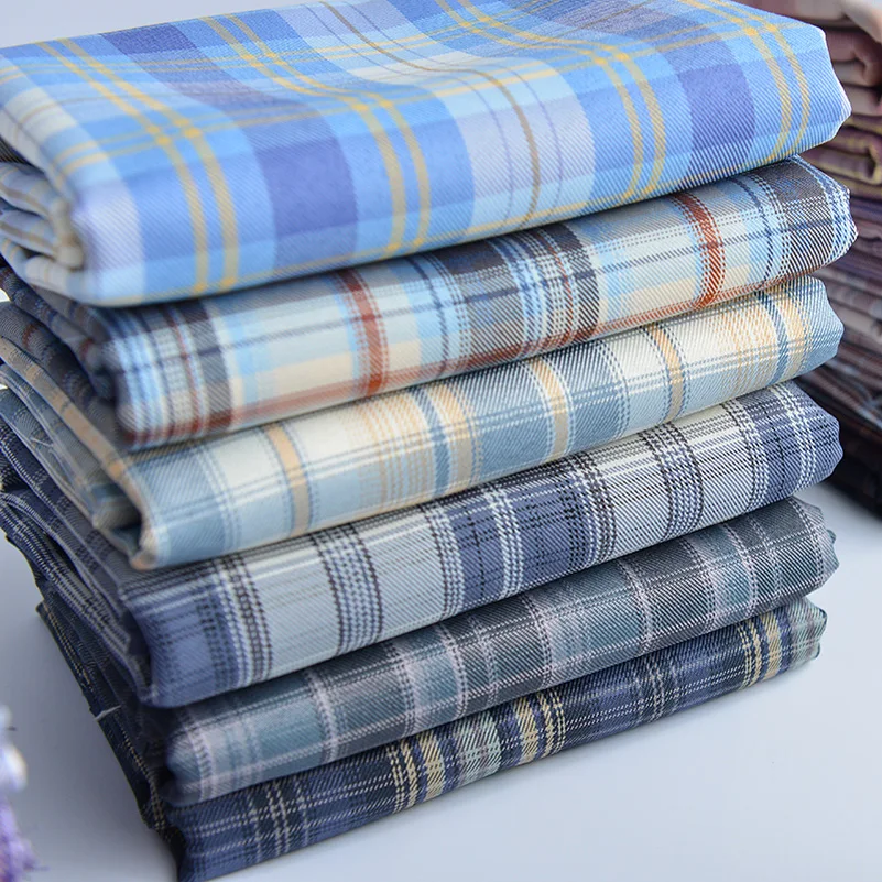 Japanese JK Uniform Yarn Dyed Plaid Fabric for Sewing Pleated Dress Clothes By Half Meter