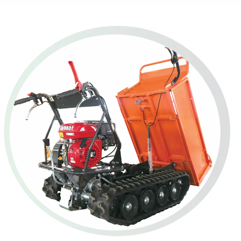 

SYNBON Machine Micro Trolley Transporter Mini Crawler Dumper Truck Tracked Cart Dumper Tipper