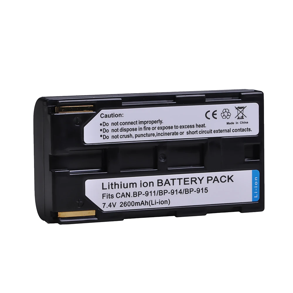 2Pcs BP-911 BP-911K BP-914 BP-915 Battery for Canon BP911, BP914, BP915, E1 E2 E30 ES50 ES6500V, ES7000es, ES7000V, ES8000V