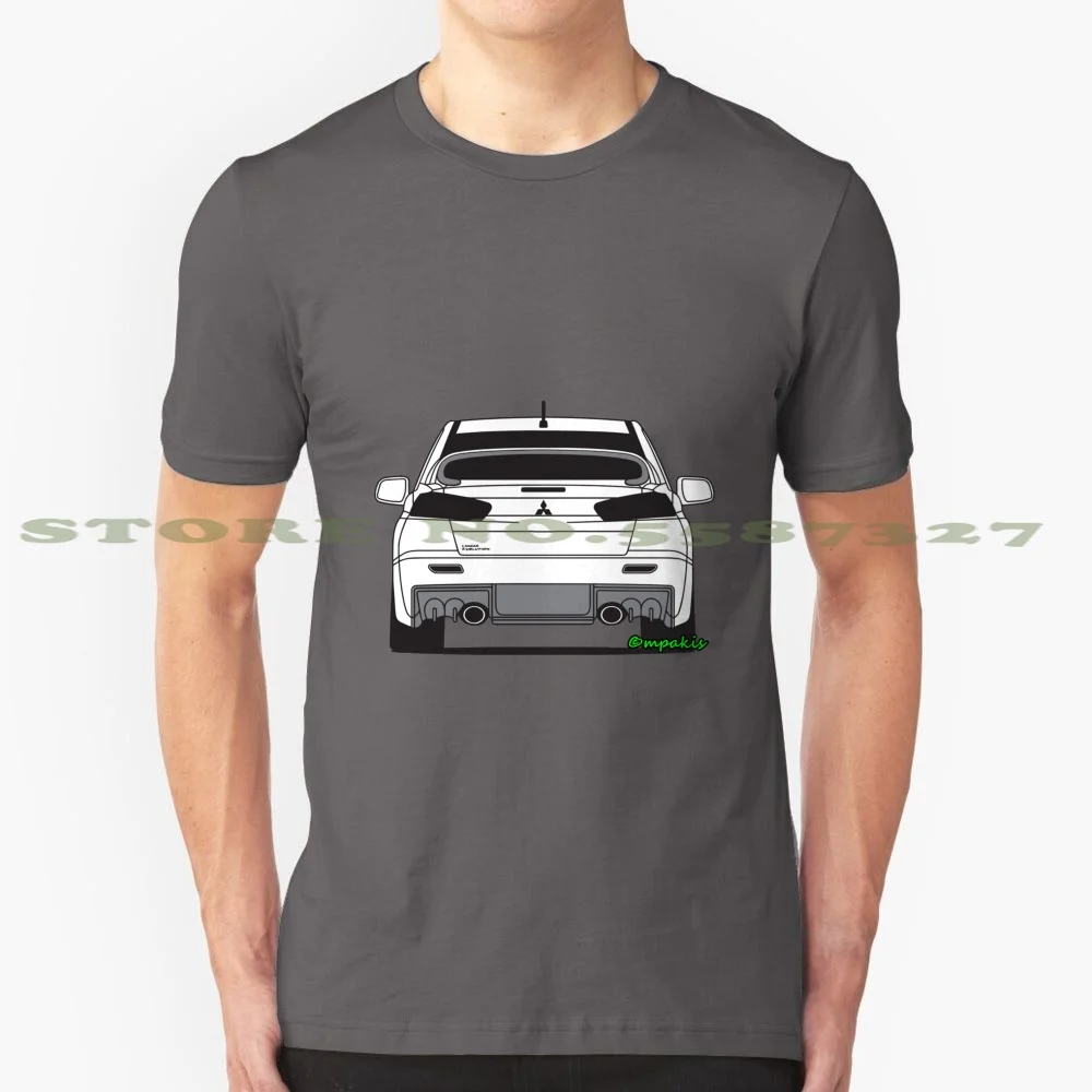 Lancer Evo X ( Rear ) 100% Cotton T-Shirt Lancer Evolution Evox Evo10 Rally Wrc Car Legend