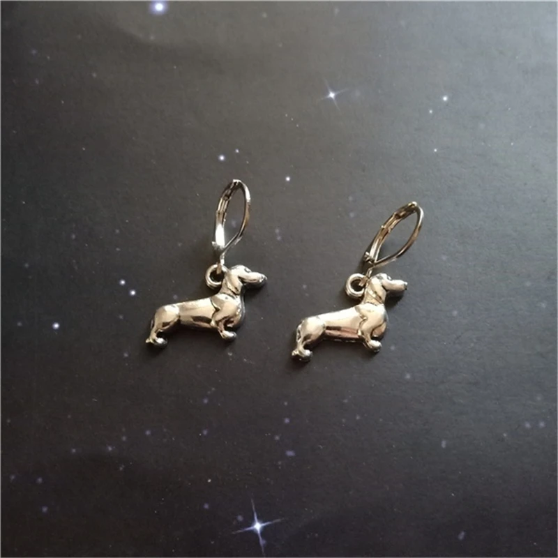 Dog Leverback Earrings, Dachshund  Leverback Earrings, Dachshund Stud Earrings, Dog Jewelry, Dachshund Gifts for Her