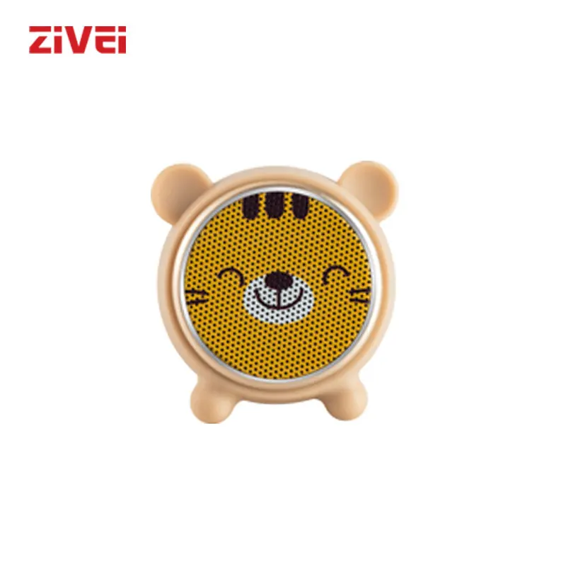 ZIVEI Portable Bluetooth Speaker with HIFI 3W Audio Sound Box, Small Size Stereo Speakers for Outdoor or Office home, Cute Tiger