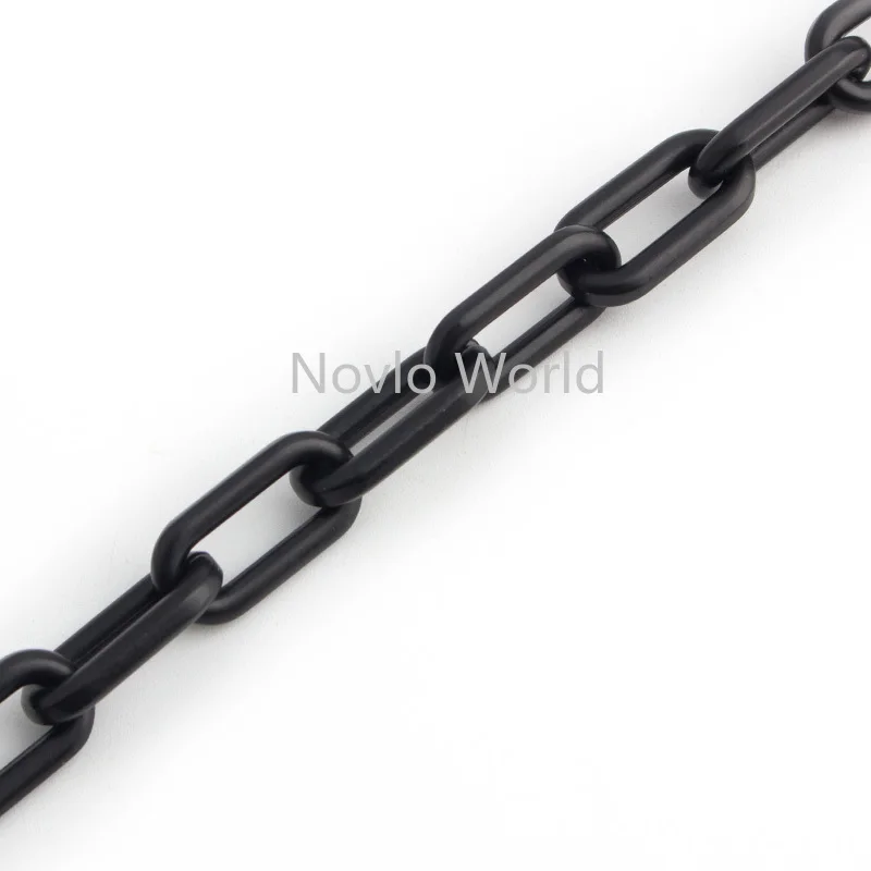 Nolvo World 1-5 pieces 3 mm thick 10 mm width Zinc Alloy chain Black chains bag strap for crossbody