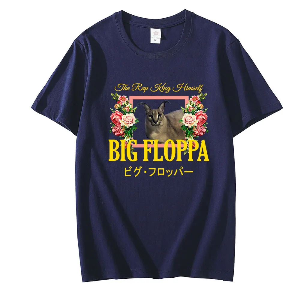 Big Floppa Floral Aesthetic T Shirt 100% Pure Cotton Floppa Big Floppa Meme Floppster New Rapper Big Floppa Meme Gregory The