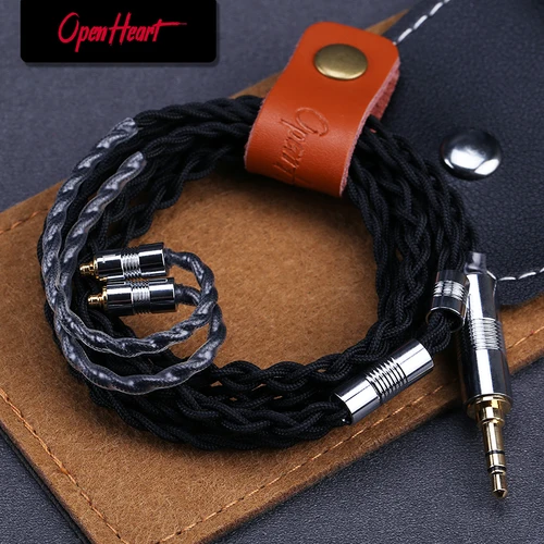 OPENHEART 4 Core Litz Cable plateado de alta pureza MMCX/0,78 2 pines/QDC 3,5/2,5/4,4mm equilibrio auriculares Cable de actualización de auriculares