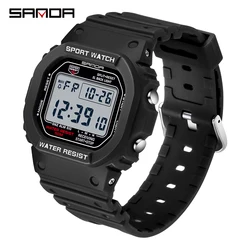 SANDA-reloj Digital LED para hombre y mujer, pulsera deportiva, resistente al agua, masculino