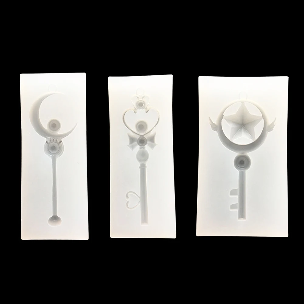 

Magic Stick key Shape UV Resin Liquid Silicone Mold epoxy Resin mould For DIY jewelry Pendant sweater chain finding Making tools