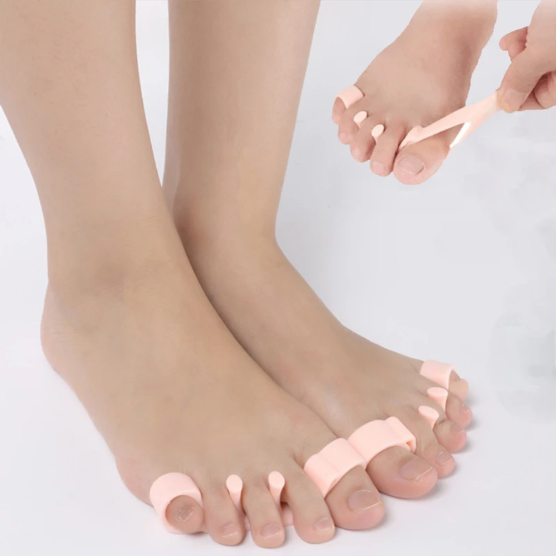 1Pairs Silicone Gel Toe Separators Bunion Feet Pads Relief Foot Pain Thumb Valgus Protector Pedicure Adjuster Straightener