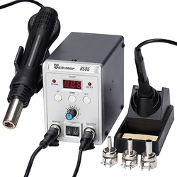 8586 700W 2 in 1 Digital Display SMD Rework Soldering Station Hot Air Gun Solder Iron 220V / 110V ESD Welding Repair Tools