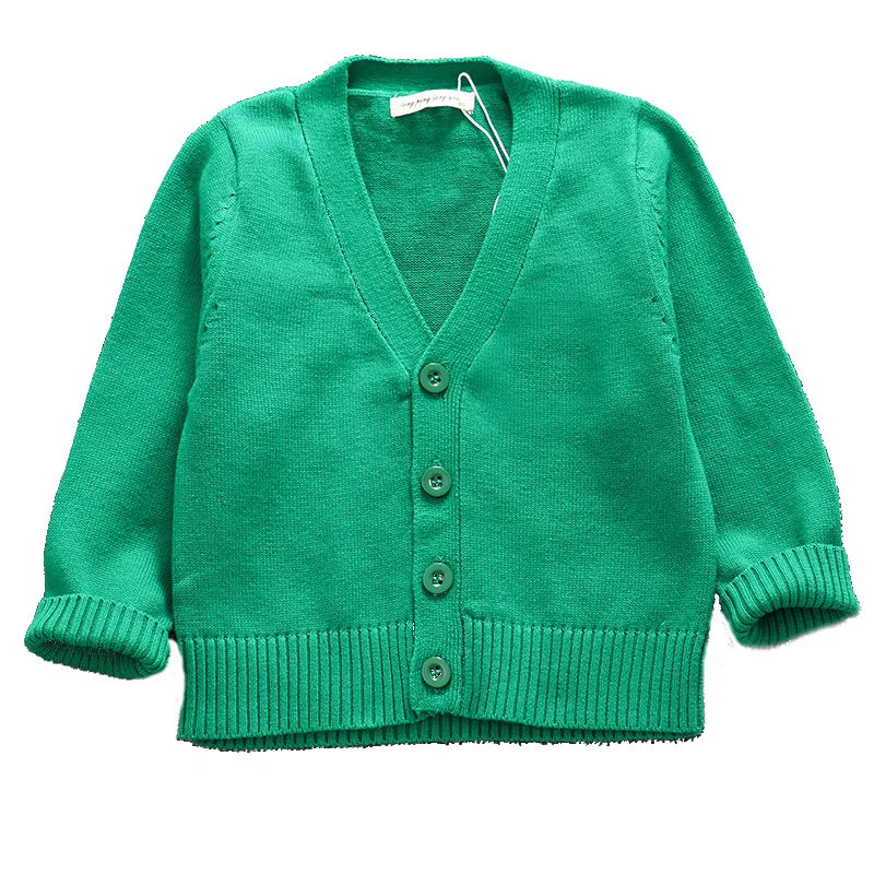 New Kids Autumn Winter Sweater cotton Baby Boys Girls Cardigan Tops Children V-Neck Long Sleeve Christmas Causal Clothes