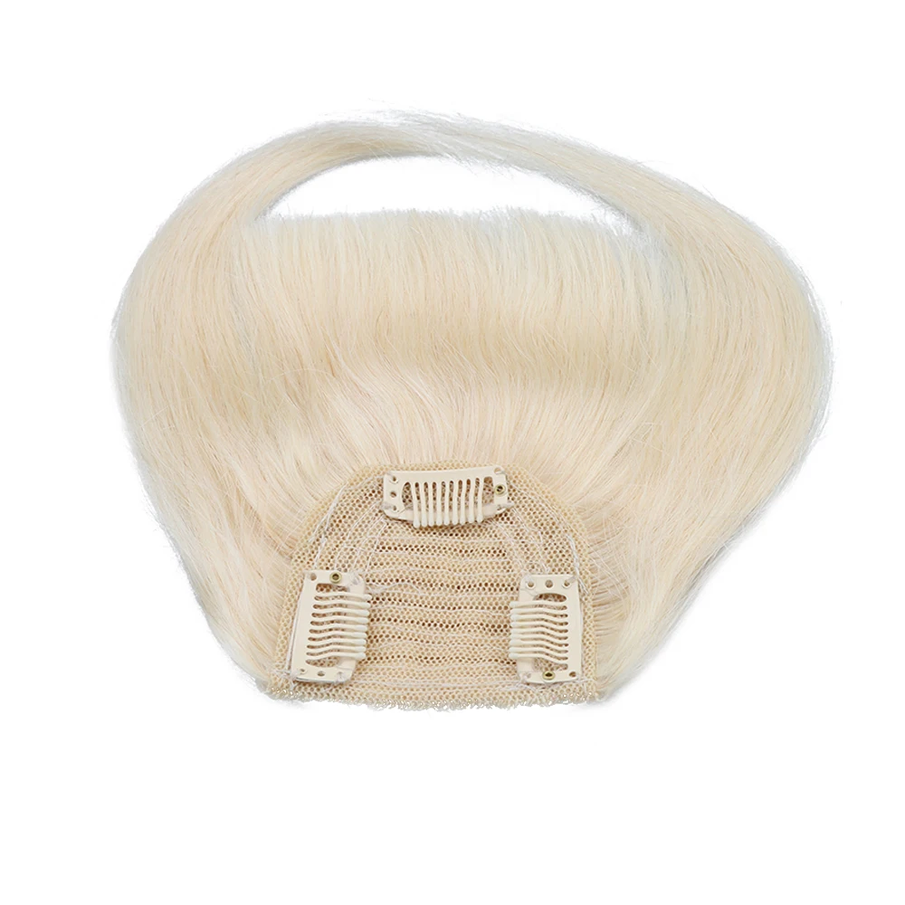 Toysww Human Hair Bangs clip in Straight Remy Natural Fringe Hair 3 clip Front Bangs 25g per pcs