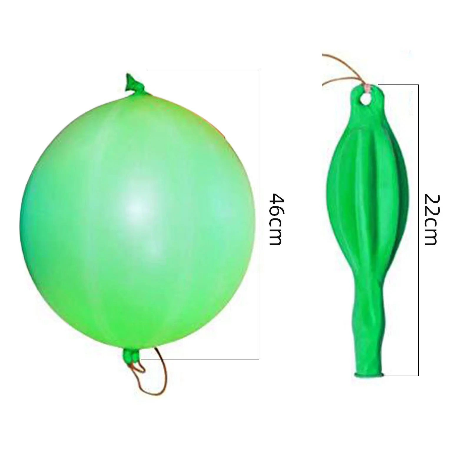 Behogar 50pcs 18 Inches Latex Punch Punching Balloons with Rubber Band Handle and Inflator for Birthday Wedding Decorations