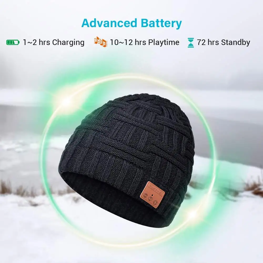 Wireless bluetooth hat Earphone Hat Unisex Winter Outdoor Sport Knitted Hat Stereo Magic Music Headband Cap Headphone