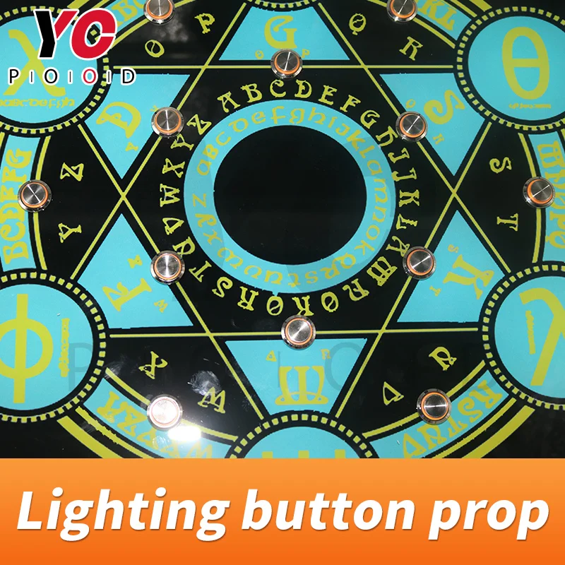 Lighting Button Prop Escape Room Prop heptagram prop pressing the button in correct order to open maglock room escape devices