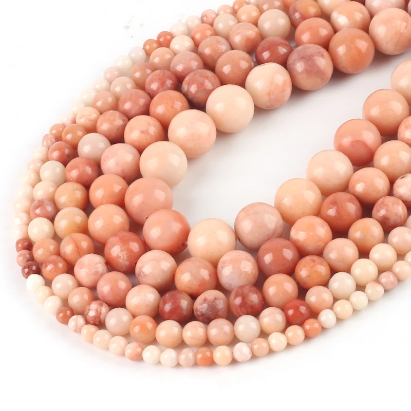 Wholesale Natural Stone Pink Aventurine Frosted Beads Matte Round Loose Beads For Jewelry Making Fit DIY Bracelet 4 6 8 10 12MM