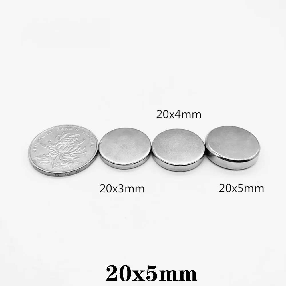 20x5 mm Powerful Magnetic Magnets 20x2mm Super Strong Disc Magnet  20x6 Strong Rare Earth Neodymium Magnet 20*8 20*3 20*4 20*10