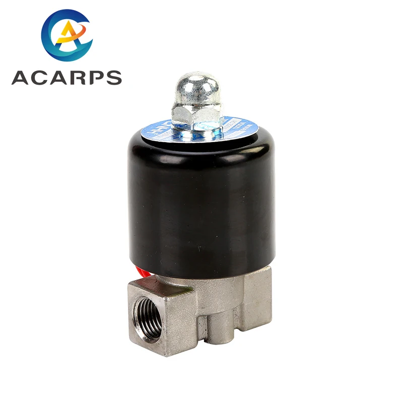 

24v 110v 220v 12v 1/4 inch Solenoid Valve Stainless Steel Direct Acting Normally Closed