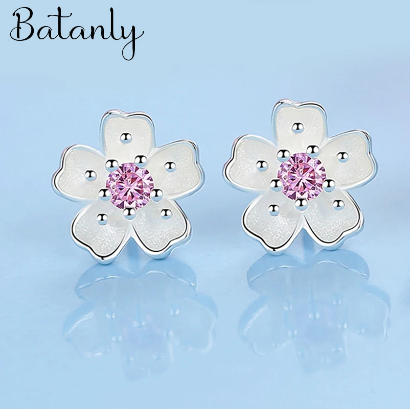 Korean Version of Retro Vintage Cheery Flower Earrings For Women Punk Geometric Earrings New Trendy Jewelry