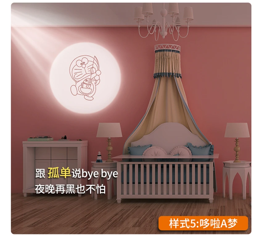 Nordic Cartoon Character Projection Ceiling Light Children's Room Bedroom Living Room Decor Restaurant Corridor Ceiling Lamp LED