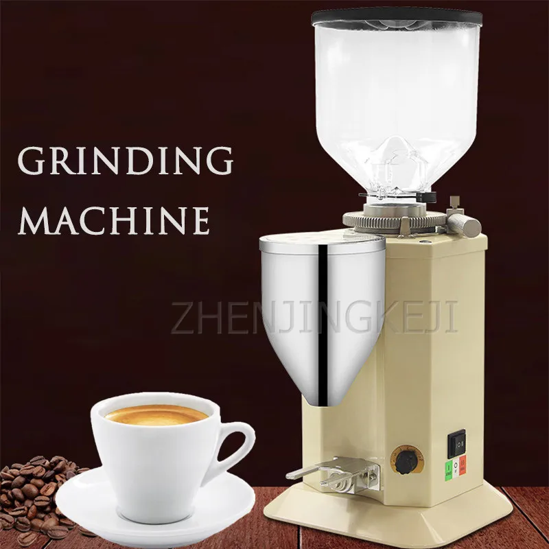 

220V/110V Commercial Touch Screen Version Electric Coffee Grinder Home 74MM Carbon Steel Round Disc Manual Brushless Motor Grind