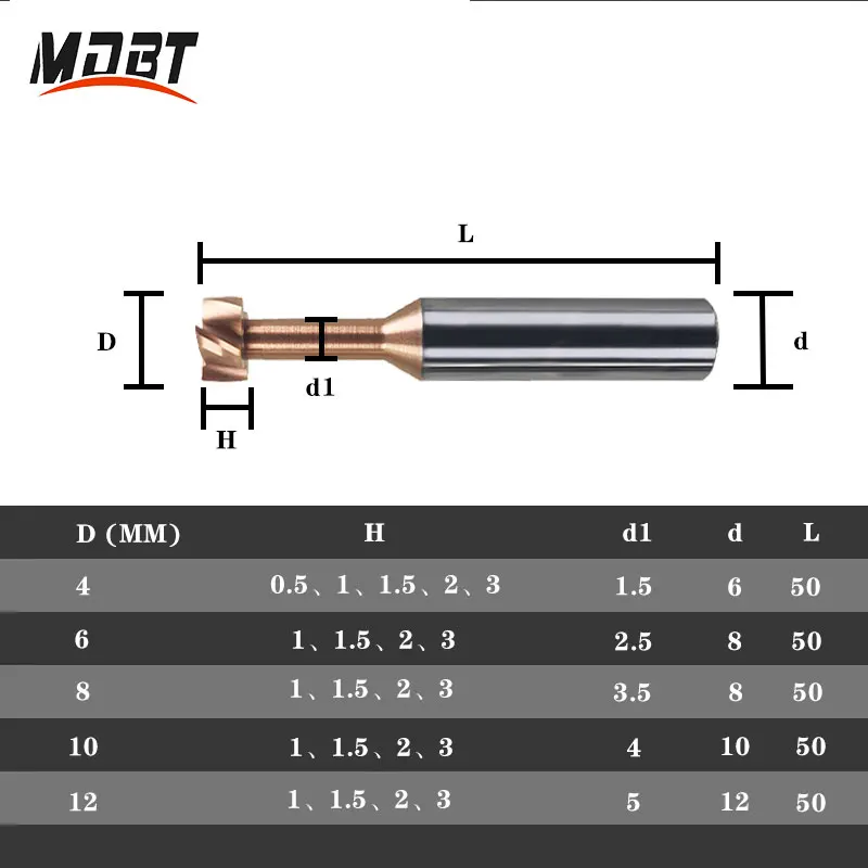 Cacbua T Khe Cắm Dao Phay Chắc Chắn Carbide Cấp Cối Xay 4Mm 6Mm 8Mm 10Mm T 12Mm loại Grooving Cấp Cối Xay CNC Công Cụ