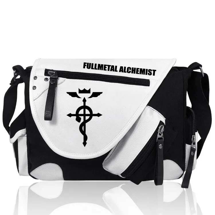 Anime Fullmetal Alchemist Handbag Shoulder Bag Canvas Casual Zipper  Crossbody Bags Schoolbags Messenger Bags